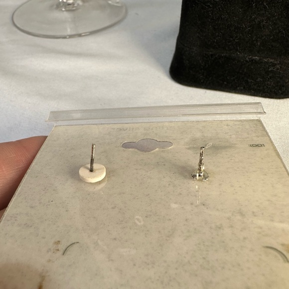 Tiny sterling silver dolphin earrings - Picture 3 of 3